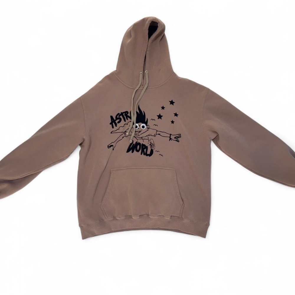 Astroworld Look Mom I Can Fly Brown Hoodie
